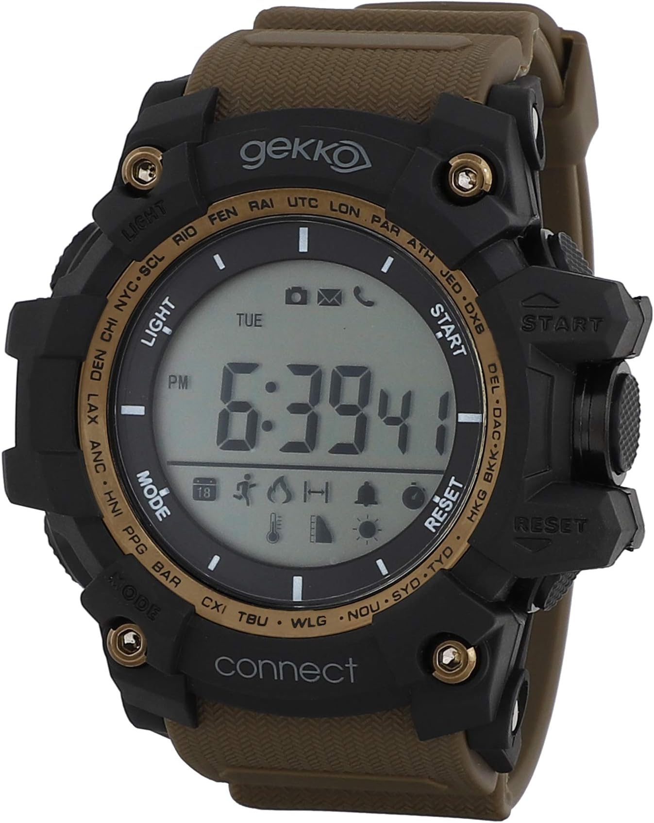 Gekko GX1 - Activity Smartwatch (Desert Brown)