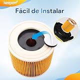 KEEPOW Filters for Kärcher WD2 WD3 MV2 MV3 Vacuum, 2 Pack 6.414-552.0 view 7