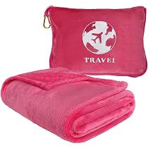 Couverture De Voyage Compacte Avec Coussin – Ensemble Polaire Doux, Transformable En Poncho – Idéal Avion, Camping, Canapé Et Cadeau - 8