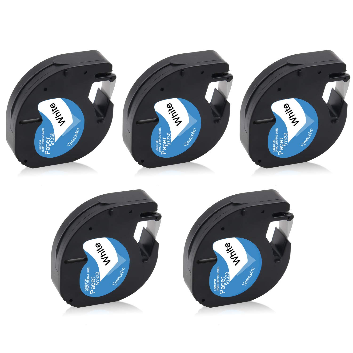 Labeling Tapes Electronics 5Pack for Dymo LetraTag LT100H LT100T