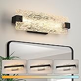 Osimir Modern Black Bathroom Vanity Light, 16.5 Inch 10W Dimmable LED Bathroom Light Fixture Over Mirror, Crystal Bar Wall Sc