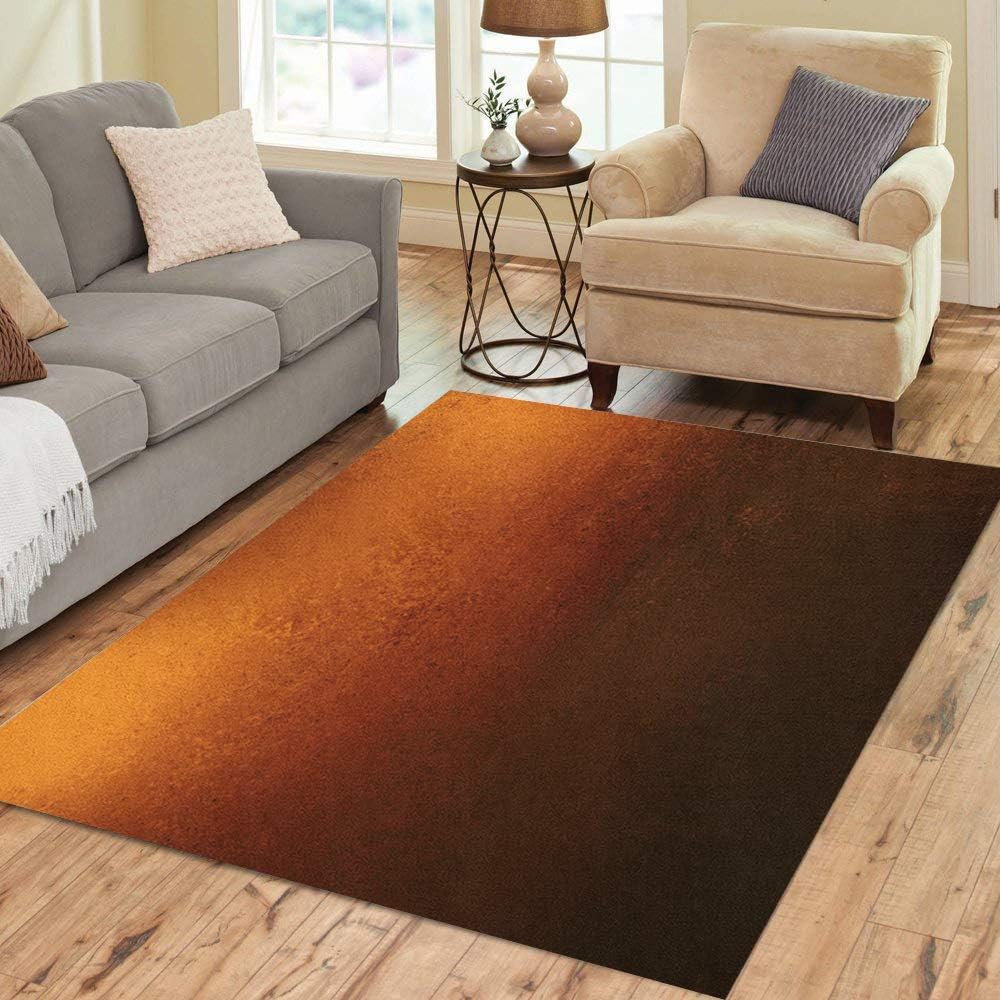 Amazon Com Pinbeam Area Rug Orange Copper Colored Warm Brown Earth Tones Home Decor Floor Rug 3 X 5 Carpet Kitchen Dining