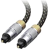 Cable Matters Premium Optical Audio Cable, Toslink Cable, 6ft | Digital S/PDIF Cord, Compatible with Samsung, Sonos, Sony, and Bose Soundbars, Hi-Fi Audio
