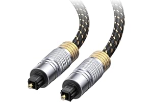 Cable Matters Premium Optical Audio Cable 6ft (Toslink Optical Cable for Soundbar, Digital S/PDIF Cord) - Ideal for Hi-Fi Audio with Samsung, Sonos, Sony, Bose Soundbars, 6 Feet