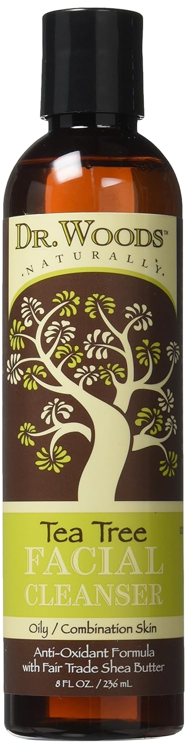 Dr. Woods Shea Vision Tea Tree Liquid Facial Cleanser with Organic Shea Butter, 8 Ounce