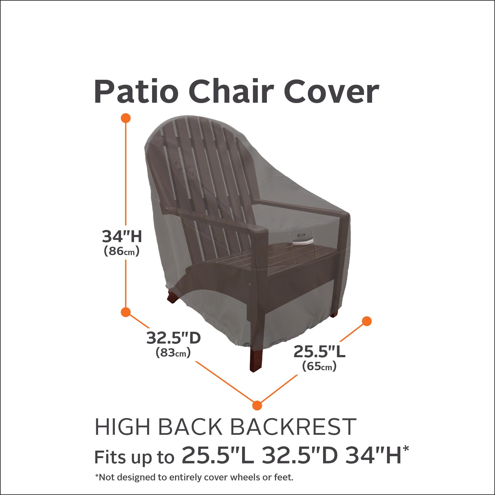 Classic Accessories Ravenna High Back Patio Chair Cover Premium