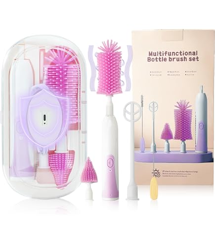 Brosse à Biberon Électrique MOMMED - Nettoyage 360° Rechargeable Avec Accessoires | Idéal Pour Tétines Et Pailles