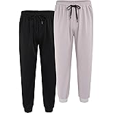 qbjgr 2 Pack Men's Casual Sweatpants Soft Fleece Active Athletic Workout Jogger Pants with Pocket and Drawstring