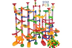 ailixinda 232 PCS Marble Toy Premium Set,STEM Educational Building Block Toy,Marble Track Race Set with 45 Marbles for Boys & Girls,Construction Building Blocks Toys for Kids