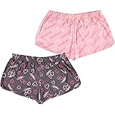 bebe Womens Pajama Shorts 2 Pack - Elastic Waist Sleepwear Lounge Yoga Shorts