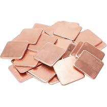 Amazon.com: Ellbest 30pcs 15 x 15 x 1 mm Pure Copper Heatsink ...