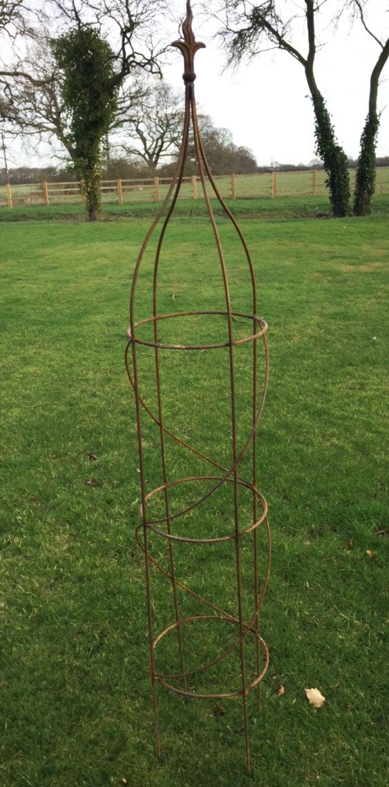 Raised Beds & Support Structures Ruddings Wood 175cm Large Heavy Duty Natural Rust Metal Flame