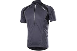 BERGRISAR Men's Half Zipper Cycling Jersey Short Sleeves Bike Bicycle Shirts with Zipper Pocket Quick-Dry Breathable BG060