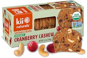 Kii Naturals Organic Cranberry and Cashew with Black Quinoa Crisp, 150g