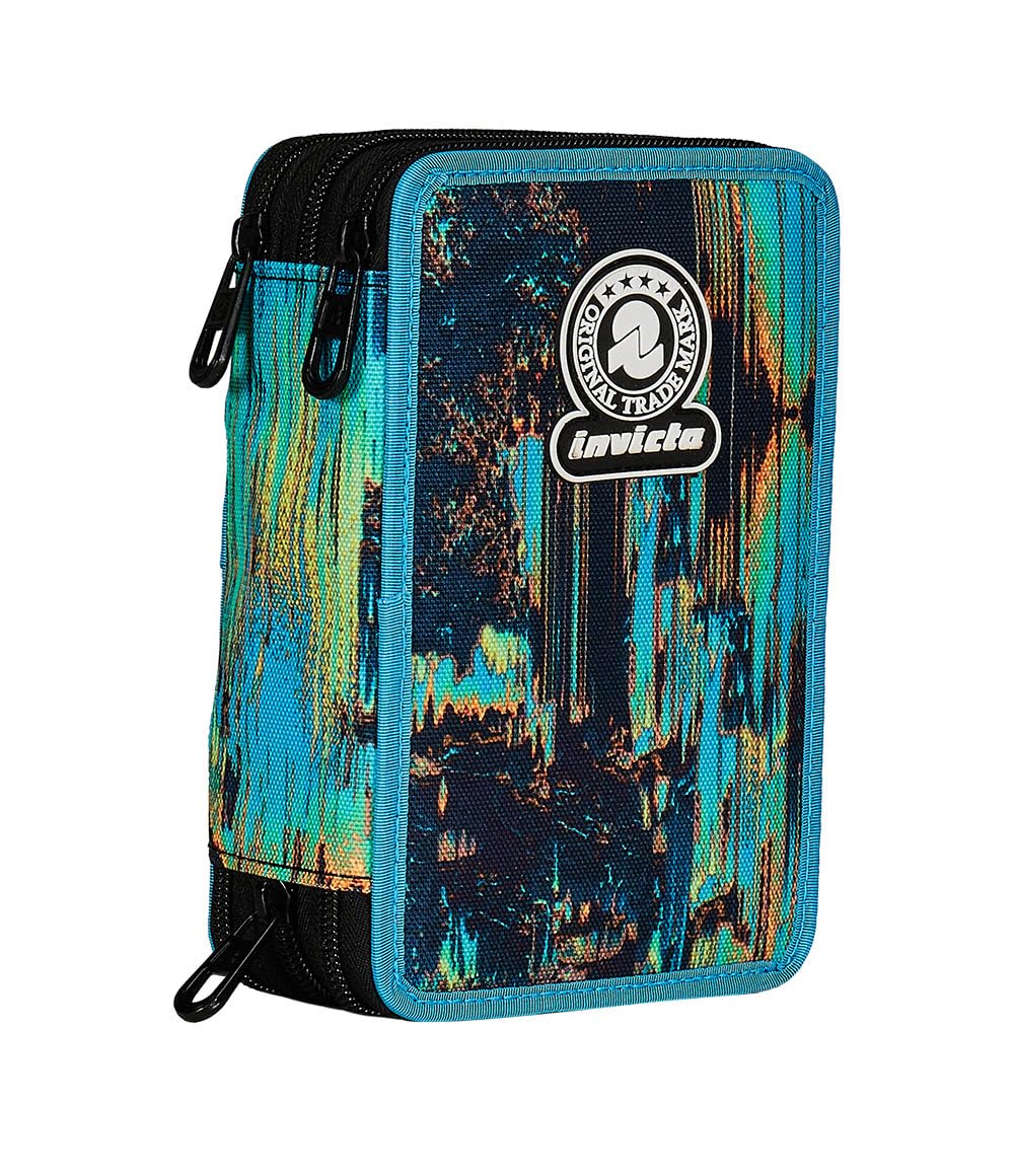 Invicta Pencil Case with 3 Compartments Casual One Size, Multicoloured, Standard Size, Casual