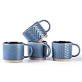 GBHOME 6 OZ Stackable Coffee Mugs, Ceramic Coffee
