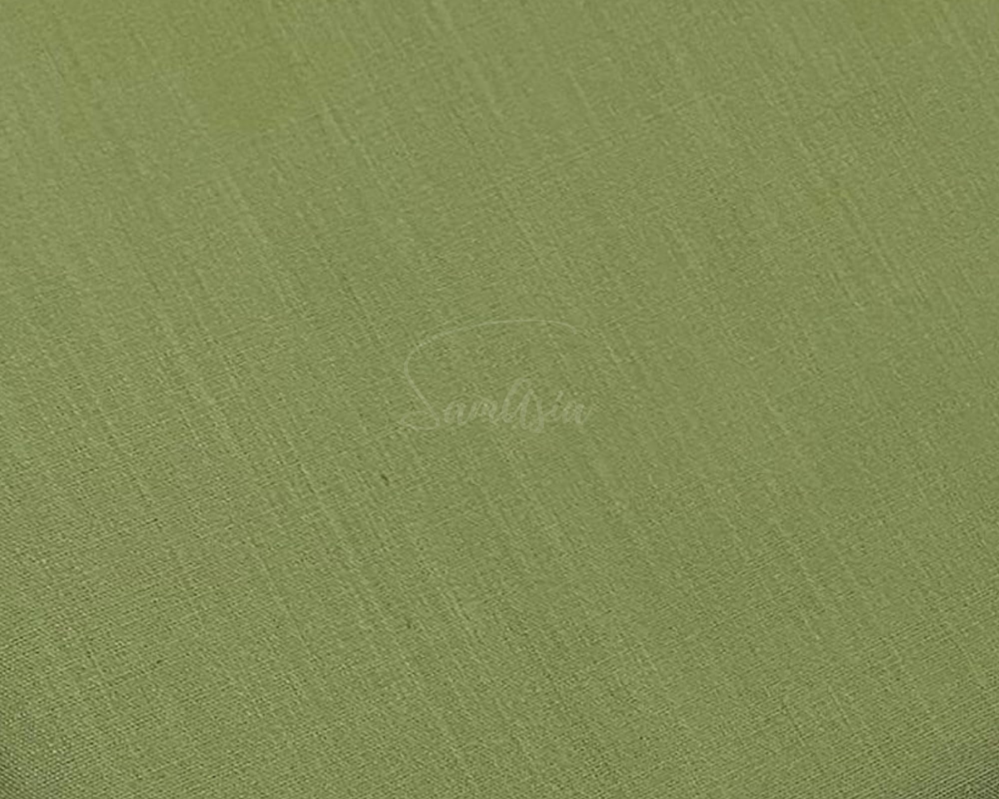 Plain Olive Green Polycotton Fabric for Dressmaking, Art & Craft, Sewing, Quilting | 45'' - 115 cm Wide| Precut Length 2m — image 1