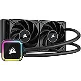 Corsair iCUE H100i RGB Elite Liquid CPU Cooler (16 Dynamic RGB LEDs, 120mm AF Elite Series FDB Fans, 240mm Radiator, iCUE Sof