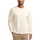 CRZ YOGA Mens Crewneck Sweatshirts French Terry Athletic Workout Sweat Shirts Casual Pullover Tops with Zipper Pocket