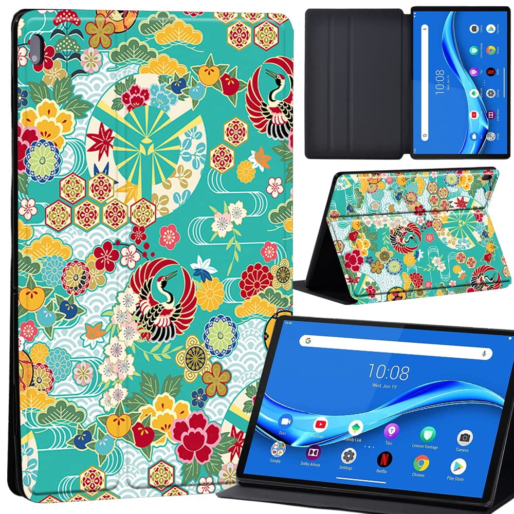 Case For Lenovo Tab M10 FHD Plus 10.3 inch (TB-X606X TB-X606F) Leather Case with Auto Wake-up, Flip Case for Lenovo Tab M10 FHD Plus Cover (flower007)