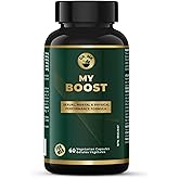 MY BOOST Supplement for Men – Natural Ayurvedic Herbal Aphrodisiac Energy Booster – Supports Mental & Physical Performance – 