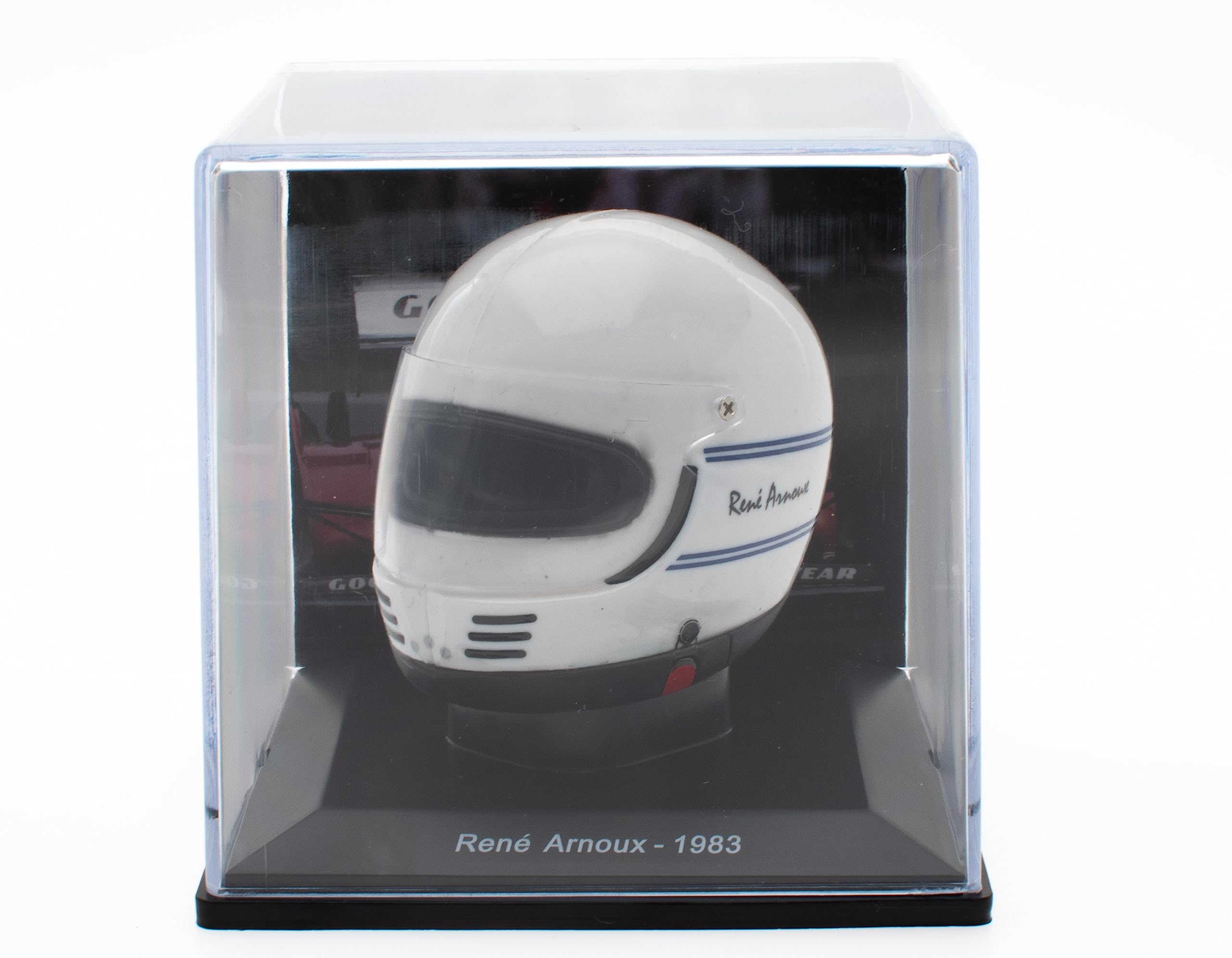 OPO 10 - Formula 1 Helmet Compatible with Ferrari F1: René Arnoux 1983-1/5 Scale - CAS14