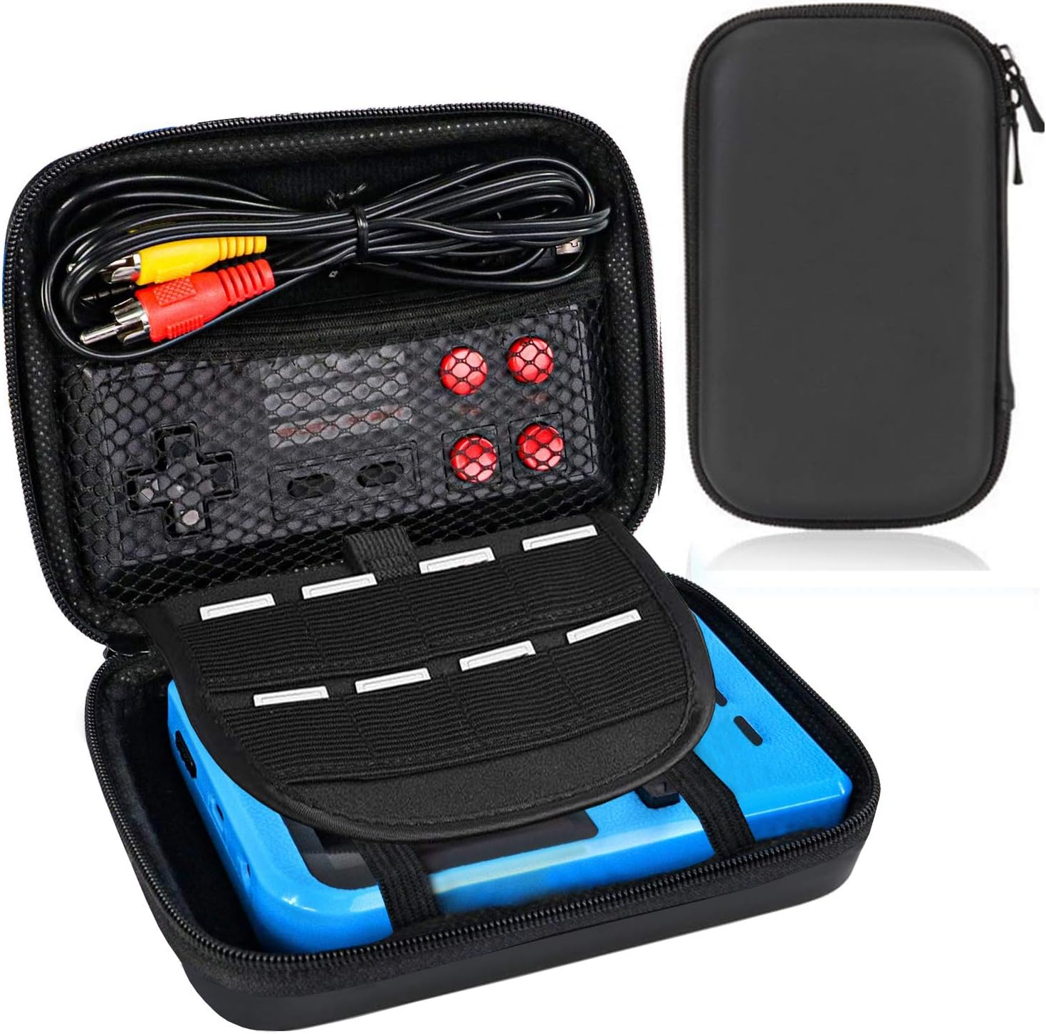 VOUM Handheld Game Console,Retro Handheld Game Console with Protector Case, 400 Free Classical FC Games Support for Connecting TV & Two Players, Great Gifts for Kids and Adults(Blue): Toys & Games