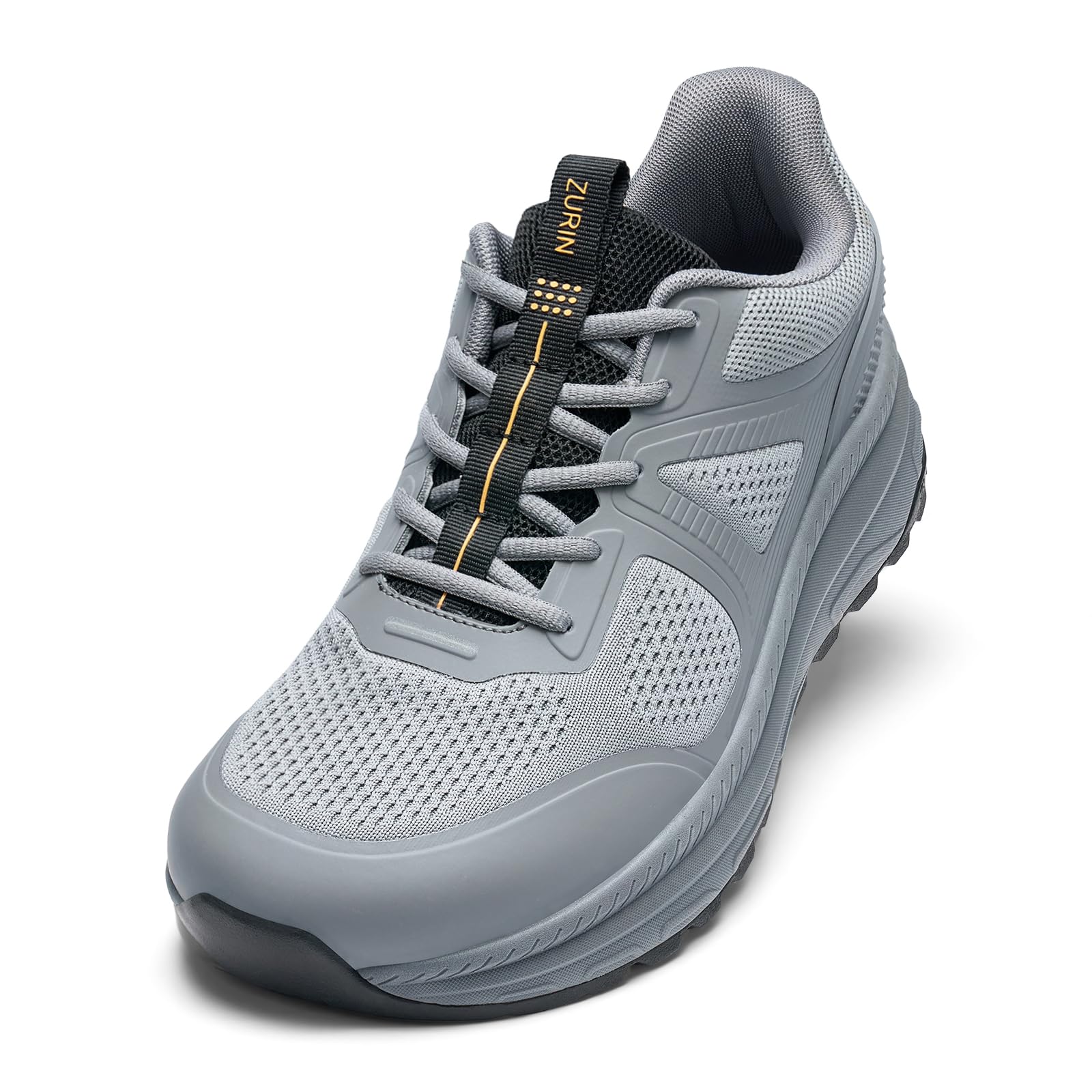 Photo 1 of Size 43.  ZURIN Men's Zero Drop Running Shoes Wide Toe Box, Cushioned Supportive Mens Slip On Walking Sneakers Wide Width, Comfortable Athletic Jogging Workout Gym Tennis Shoes Grey