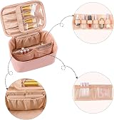 Ethereal Travel Makeup Bag Large Capacity Pink Cosmetic Organizer with Brushes view 4