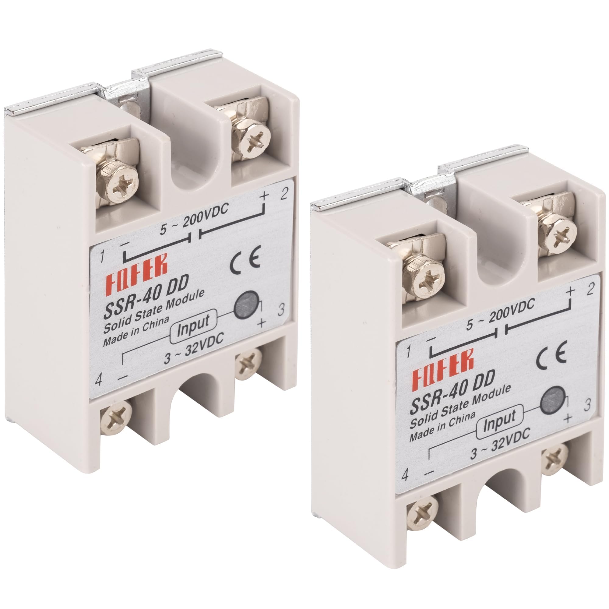 Photo 1 of BlueStars 2PCS SSR-40DD 40A Relay Input 3-32VDC Output 5-200VDC Single Phase Solid State Relay Module ?Solid State Relay 40A