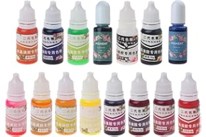 Cloudool Epoxy Resin Colorant 15 Colors Pigment Epoxy Resin Liquid Dye for Resin Jewelry Art Making 10g/0.35oz