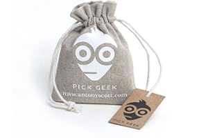 Pick Geek Wedgie Pick Holder Set | 6 x Wedgie Pick Holders | Fits Electric, Acoustic & Bass Guitars | Gifted in a Unique Plectrum Bag with Steel Pick