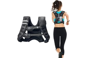 VEVOR Weighted Vest, 12/16/20/30 lbs Weight Vest with Reflective Stripe, Adjustable Buckle Body Weight Vest for Men Women, Wo
