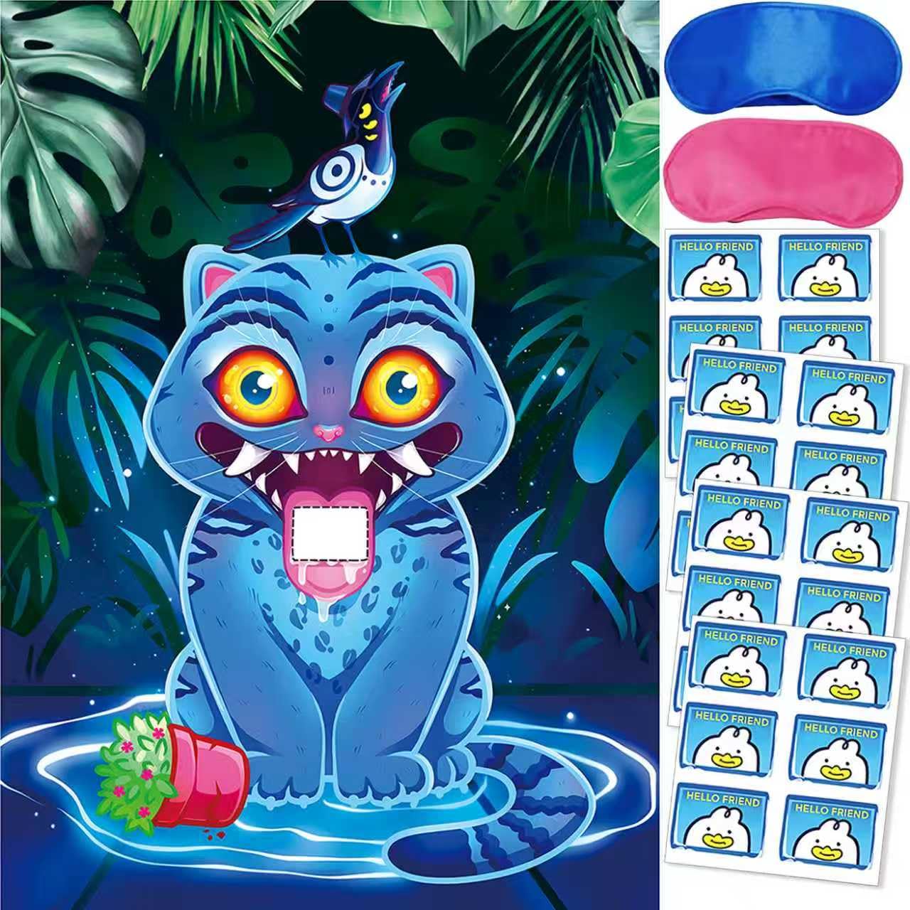 Demon Hunters Birthday Decorations, Derpy Party Games for Boys Girls, Large Poster 24PCS Letter Stickers for Kpop Party Supplies