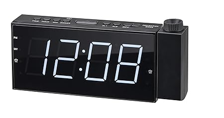 1a2bvv Cp 998 1 8 White Led Display Projection Alarm Clock Dc 3v