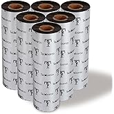 10 Rolls Desktop Thermal Transfer Ribbons -Enhanced Wax, 4.33" x 244'(110mm x 74m), 0.5" Core, for Zebra Desktop Printer