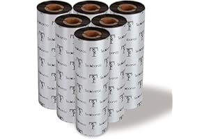 10 Rolls Desktop Thermal Transfer Ribbons -Enhanced Wax, 4.33" x 244'(110mm x 74m), 0.5”Core, for Zebra Desktop Printer