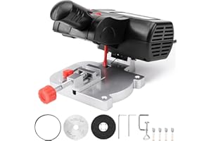 Junchamp Mini Miter Cut-Off Chop Saw for Hobby Miniature Model Making, Arrow Shafts, Zinc Stained Glass Came, 223/5.56 Brass,