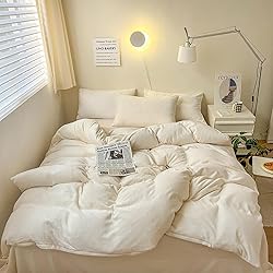 Luxlovery White Velvet Comforter Set King Plush