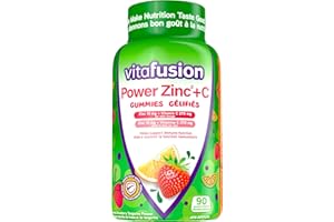Vitafusion Power Zinc + C Gummy Vitamins - Helps Support Immune Function, Antioxidants, Healthy Hair, Skin, and Nails, One Mo