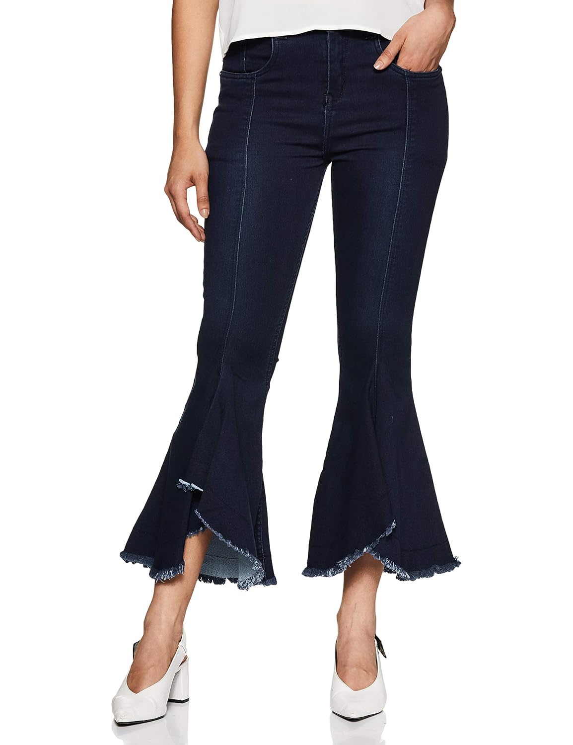 SLVETE Women's Denim Flared Jeans