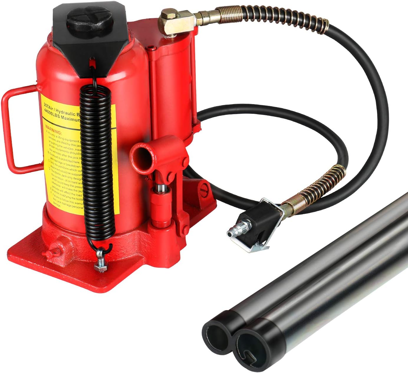 FULLWATT Red Air Hydraulic Bottle Jack 22 Ton Capacity