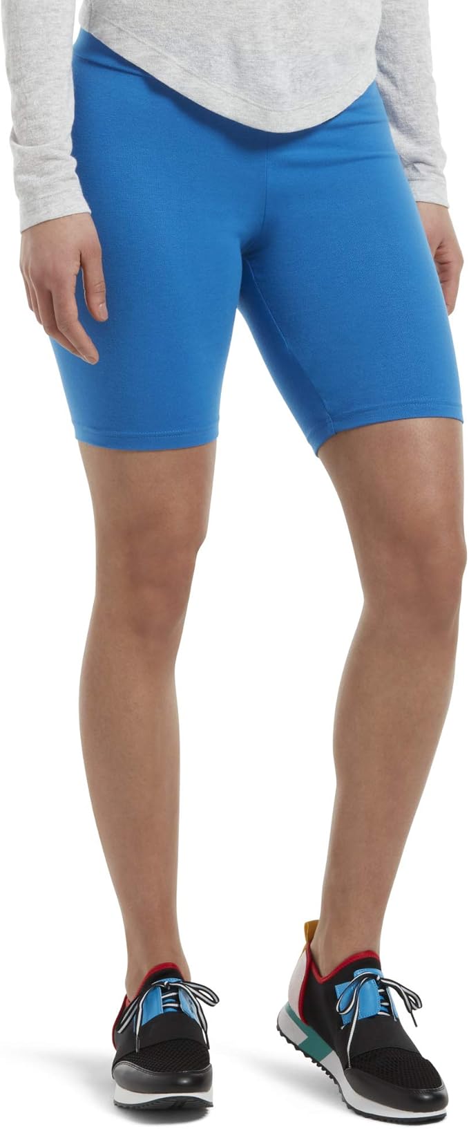 high waist cotton bike shorts