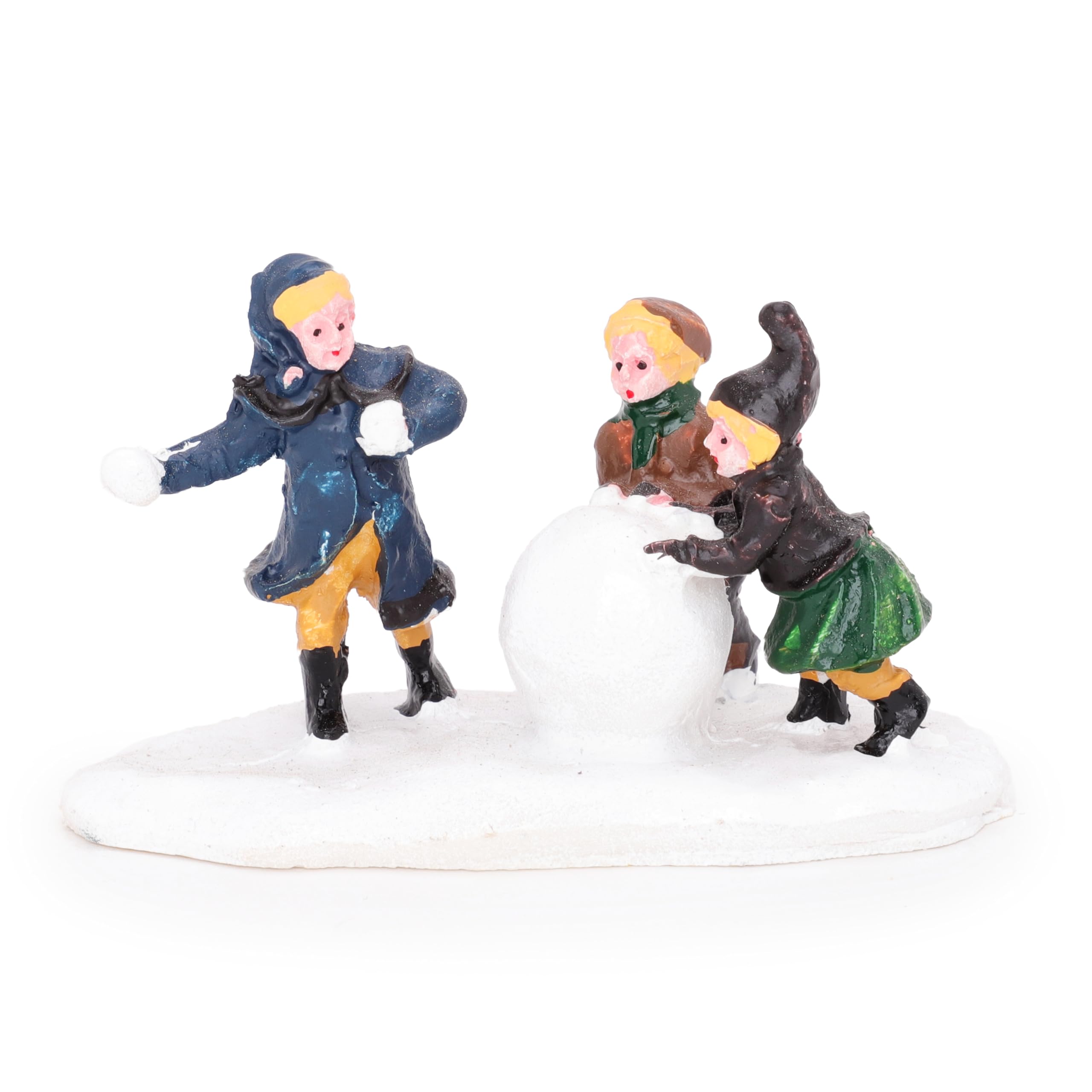 Toyland® Mini Resin Christmas Collectible Ornament - Village Scene Accessory - Christmas Figures (Snowball Builder 3" x 1.8")