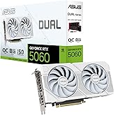 ASUS Dual GeForce RTX 5060 8GB GDDR7 White OC Edition Gaming Graphics Card | PCIe 5.0, HDMI 2.1b, DisplayPort 2.1b, 2.5-slot 
