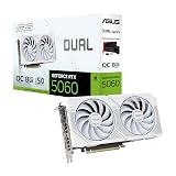 ASUS Dual GeForce RTX™ 5060 8GB GDDR7 White OC Edition Graphics Card, NVIDIA, Desktop (PCIe 5.0, DLSS 4, HDMI 2.1b, DisplayPort 2.1b, 2.5-Slot, Axial-tech Fan, 0dB Technology, Dual BIOS)