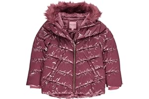 Juicy Couture Girls Coat, Faux Fur Hooded Winter Jacket, Warm Padded Parka Hoodie, Kids Heavyweight Winter Coat