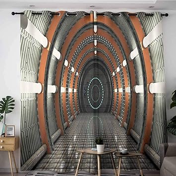 Amazon Com Onefzc Curtains For Bedroom Outer Space Decor Digital