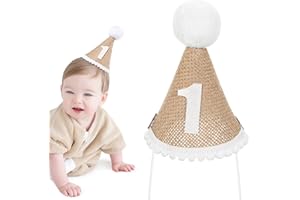 jojofuny Baby Party Hat For First Birthday, First Birthday Party Headband, 1st Birthday Hat, Wool Felt Handmade Hat