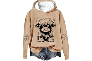 Highland Cow Sweatshirt for Girl Cute Cow Graphic Pullover Tops Kids Cowgirl Long Sleee Round Neck Sweat Shirt 1-14Y